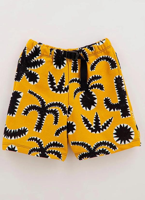 Bento - Bermuda de Moletom Abacaxilo Amarelo