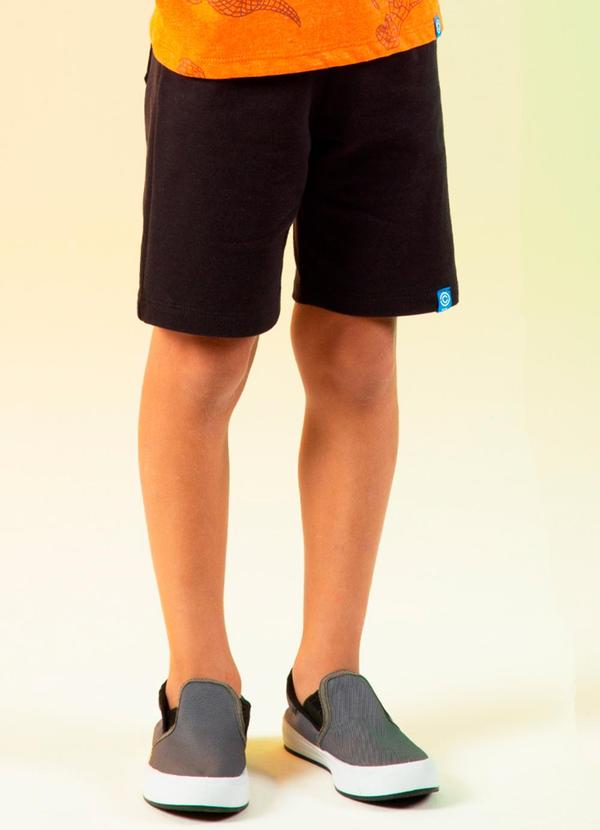 Cativa Kids - Bermuda de Moletom Básica Preto