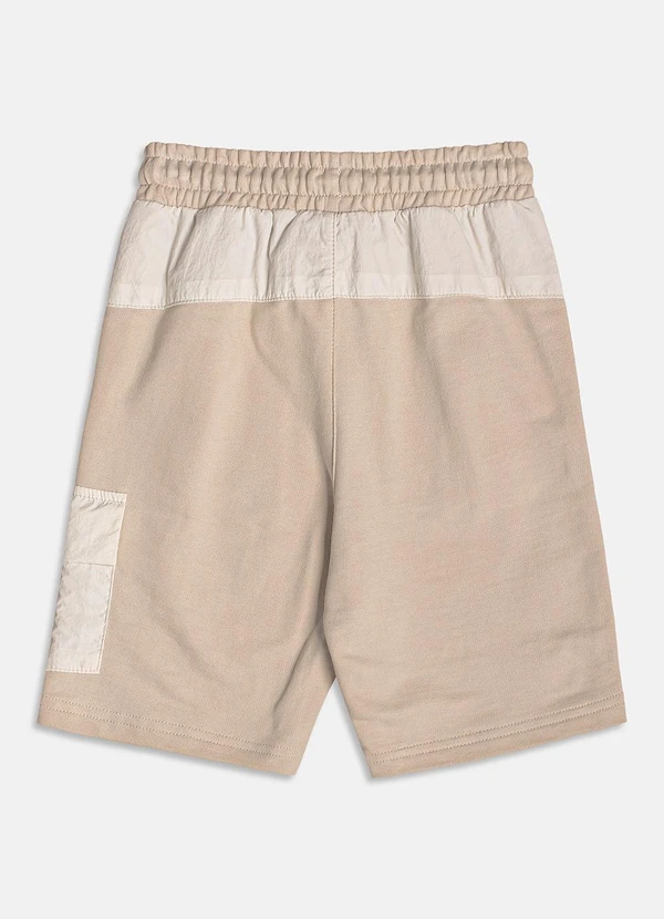 Youccie - Bermuda de Moletom Bege com Cadarço Cru 6