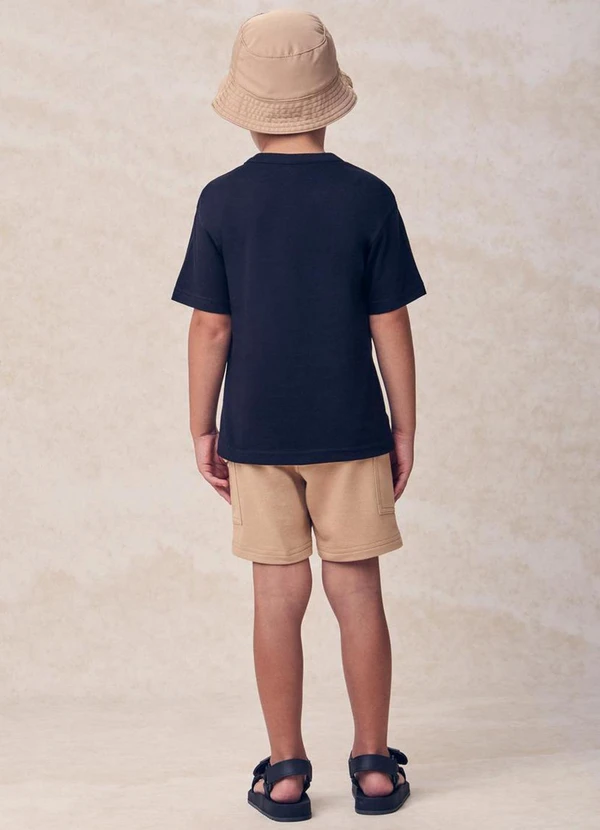 Youccie - Bermuda de Moletom Bege 4