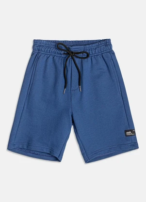 Youccie - Bermuda de Moletom com Cadarço Marinho - YOUCCIE