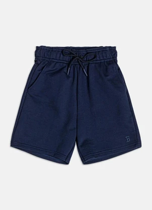 Bimbi - Bermuda de Moletom Marinho com Cadarço Marinho - BIMBI