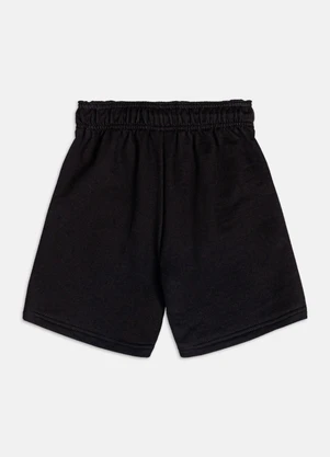 Bimbi - Bermuda de Moletom Preto com Cadarço Preto - BIMBI