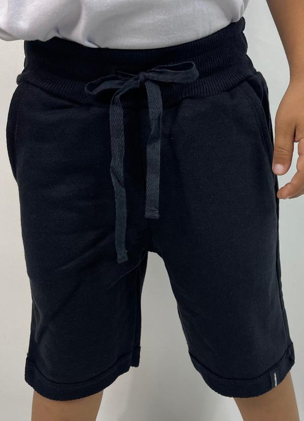 Miniman - Bermuda de Moletom Preto