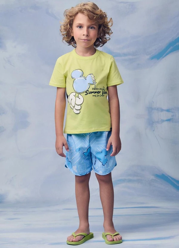 Youccie - Bermuda de Picolé do Mickey Azul 3