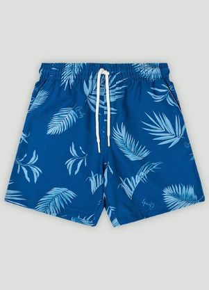 Bermuda de Praia Infantil Microfibra Quimby Azul - QUIMBY