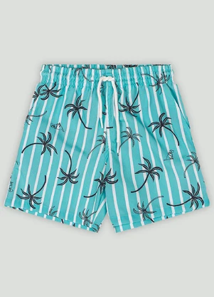 Bermuda de Praia Infantil Microfibra Quimby Verde - QUIMBY