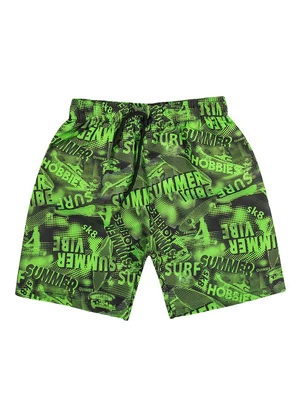 Quimby - Bermuda de Praia Infantil para Menino Verde - QUIMBY