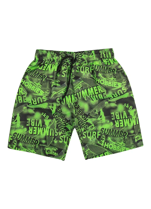 Quimby - Bermuda de Praia Infantil para Menino Verde
