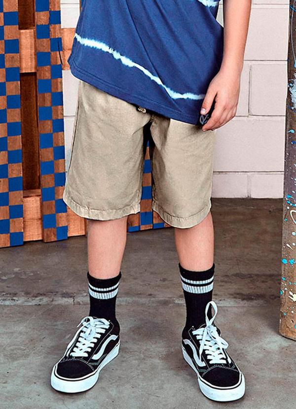 Youccie - Bermuda de Sarja Areia Bege