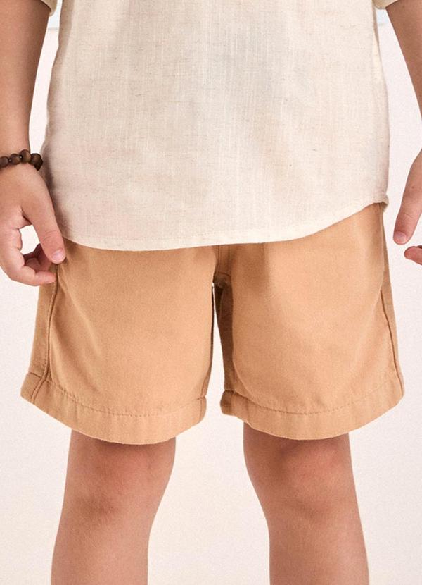 Youccie - Bermuda de Sarja Bege com Cadarço Bege 1