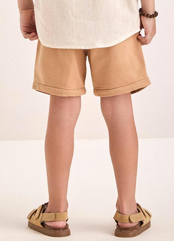 Youccie - Bermuda de Sarja Bege com Cadarço Bege 2