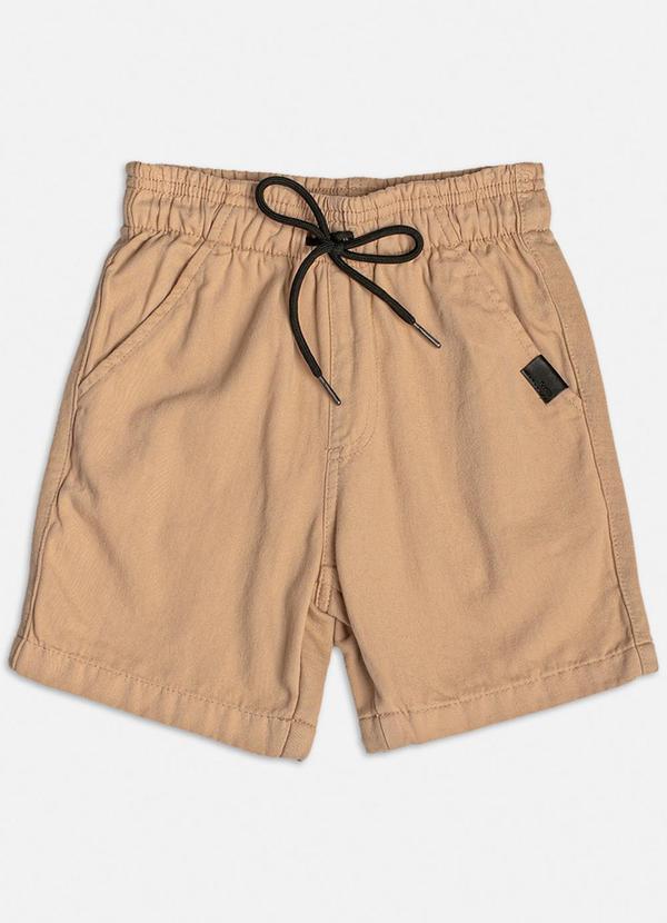 Youccie - Bermuda de Sarja Bege com Cadarço Bege 4