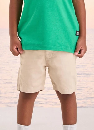 Youccie - Bermuda de Sarja Bege Cru - YOUCCIE