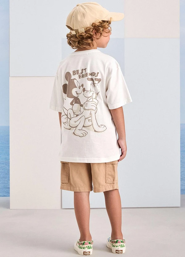 Youccie - Bermuda  de Sarja com Bolso Cargo Toffee 4