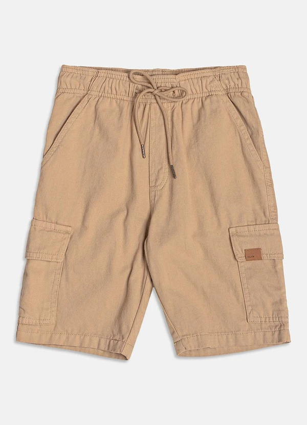 Youccie - Bermuda  de Sarja com Bolso Cargo Toffee 5