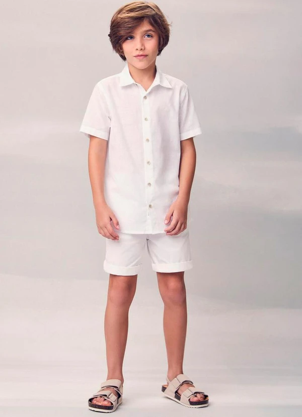 Youccie - Bermuda de Sarja com Cadarço Branco 3