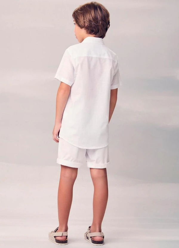 Youccie - Bermuda de Sarja com Cadarço Branco 4