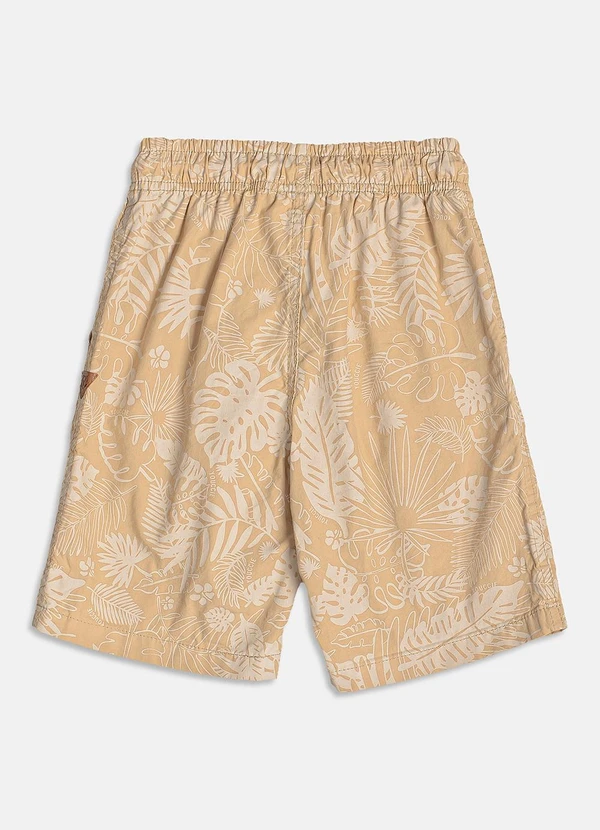 Youccie - Bermuda de Sarja com Folhagens Bege 6