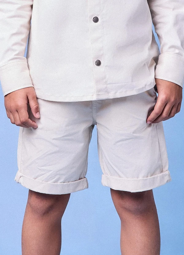 Youccie - Bermuda de Sarja Creme Branco 1