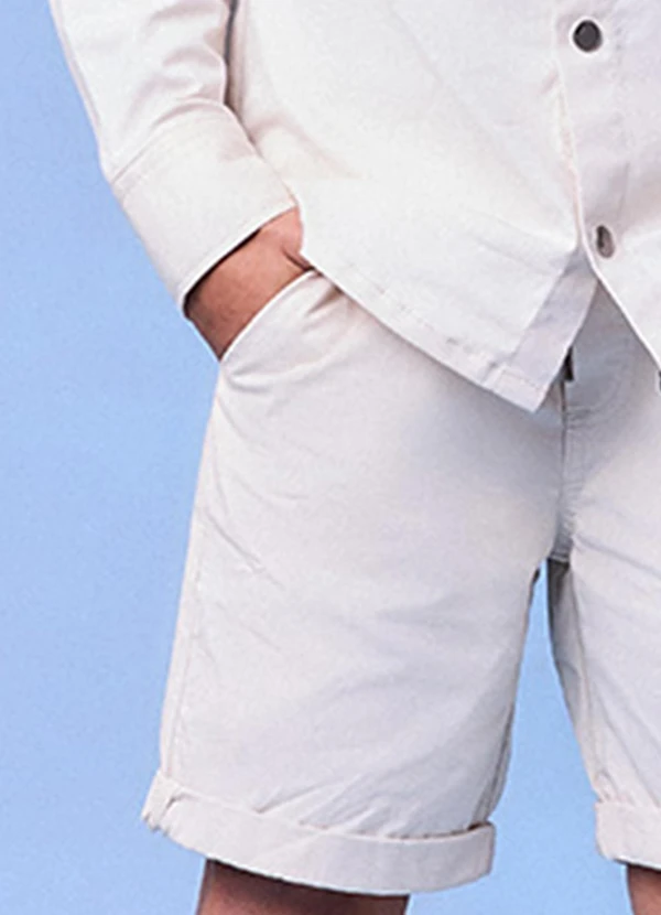 Youccie - Bermuda de Sarja Creme Branco 6