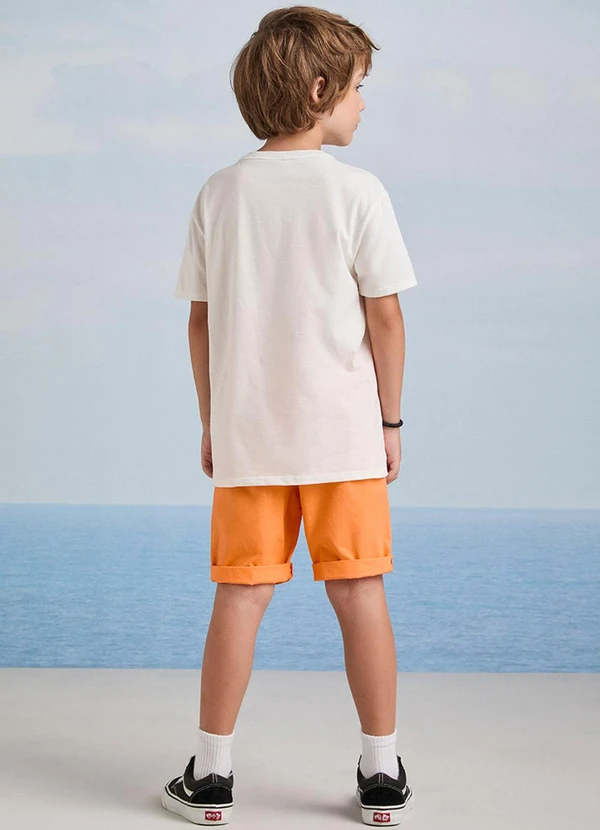 Youccie - Bermuda de Sarja Laranja com Cadarço Laranja 4