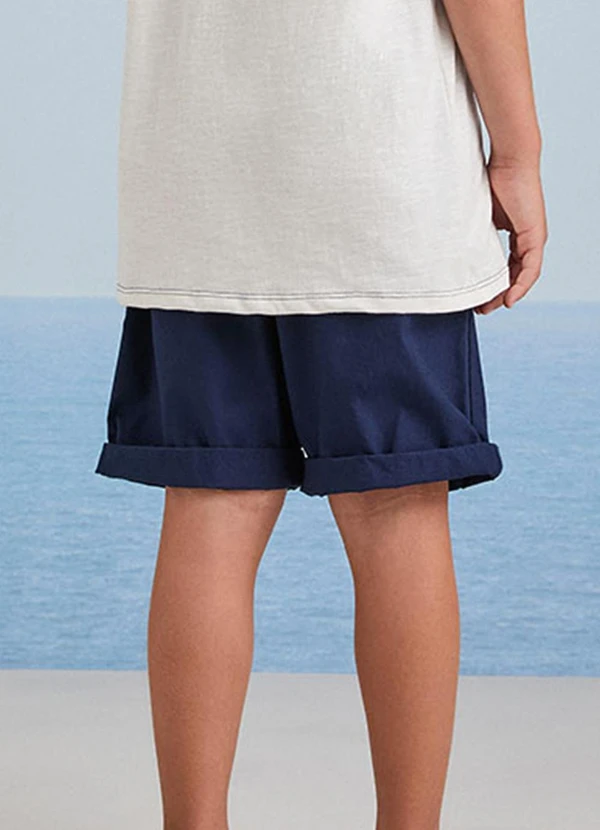 Youccie - Bermuda de Sarja Marinho com Cadarço Marinho 2