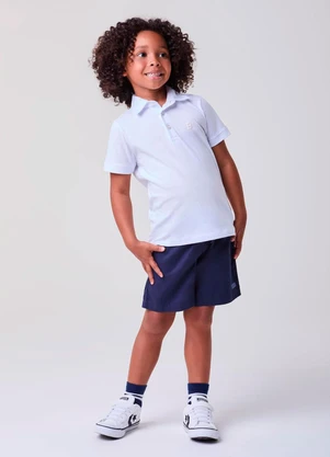 Bimbi - Bermuda de Sarja Marinho com Cadarço Marinho - BIMBI