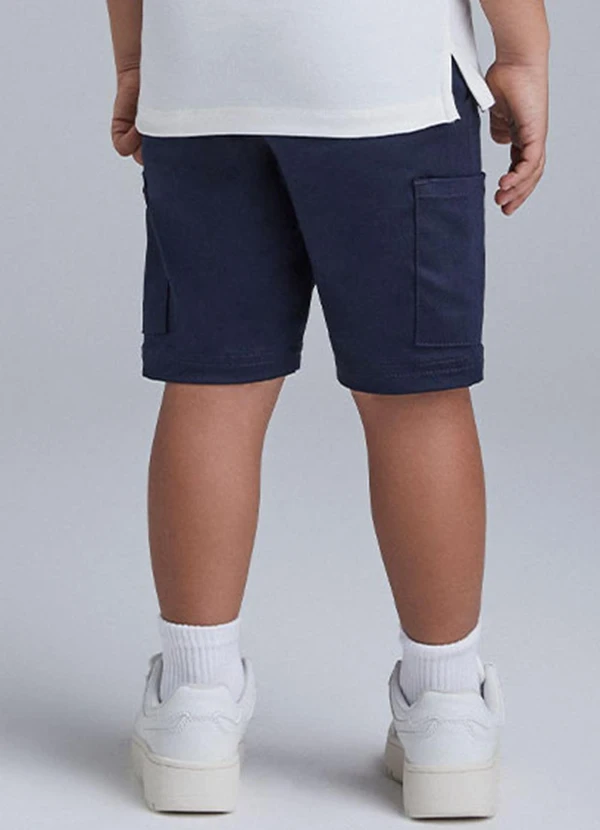 Youccie - Bermuda de Sarja Marinho Preto 2