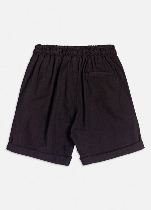 Youccie - Bermuda de Sarja Preta Preto 2