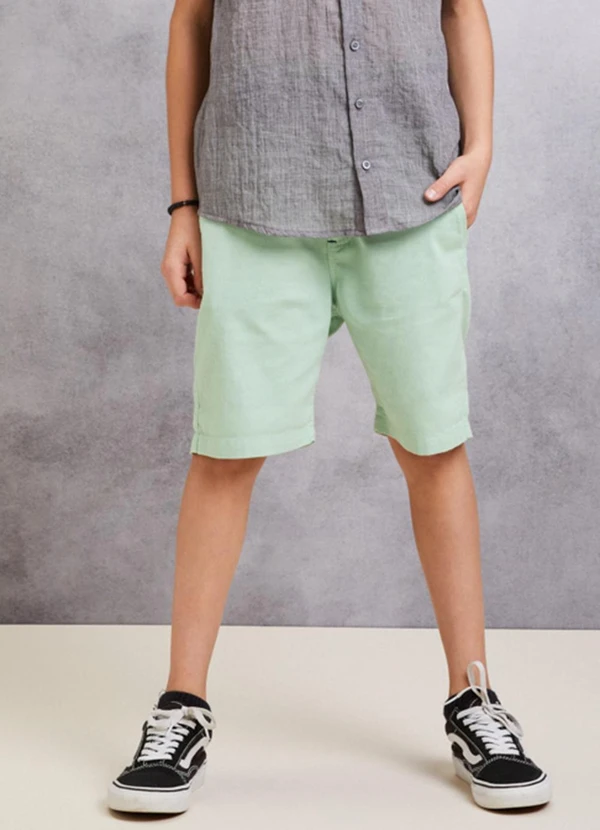 Youccie - Bermuda de Sarja Verde Menta Verde