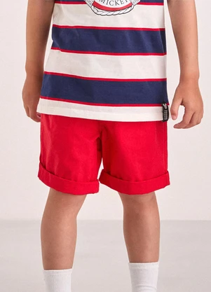 Youccie - Bermuda de Sarja Vermelha Vermelho - YOUCCIE