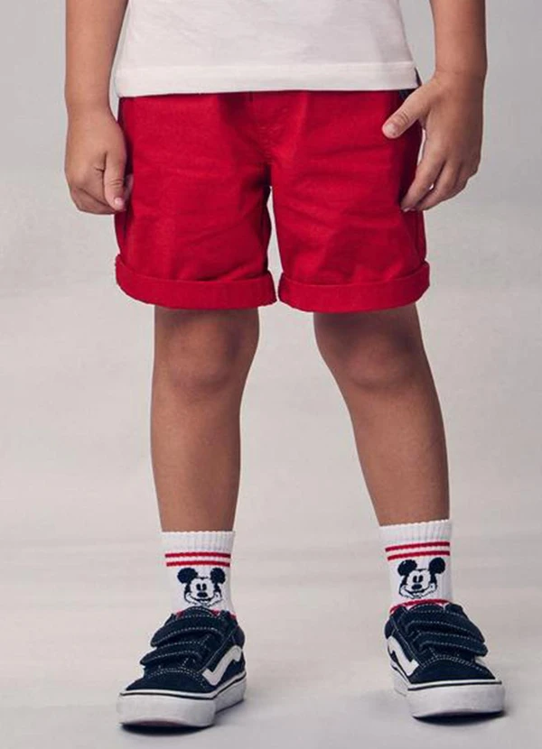 Youccie - Bermuda de Sarja Vermelho