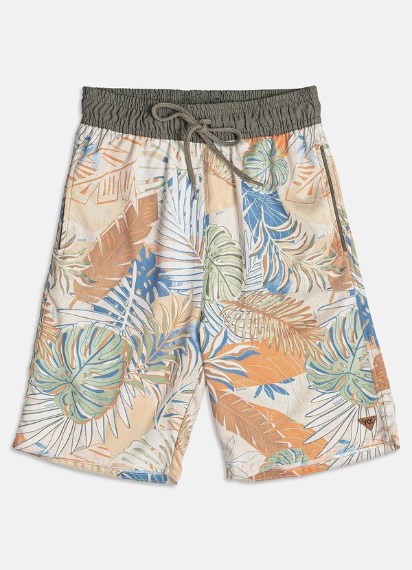 Youccie - Bermuda de Tactel Floral Multi Colorido 5