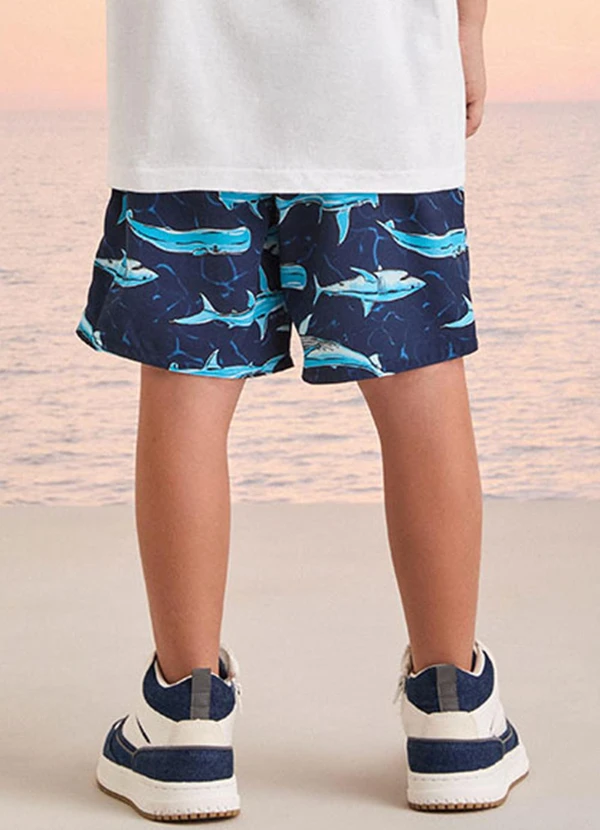 Youccie - Bermuda de Tactel Marinho Estampada Marinho 2