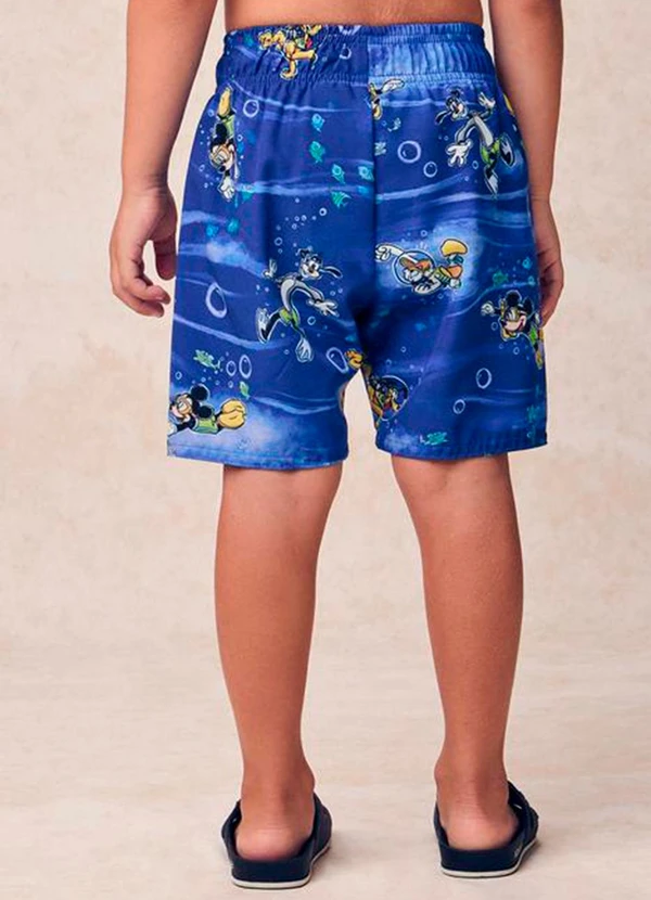 Youccie - Bermuda de Tactel Sport da Disney Azul 2
