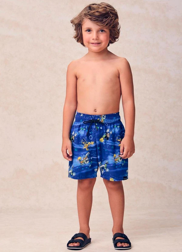 Youccie - Bermuda de Tactel Sport da Disney Azul 3