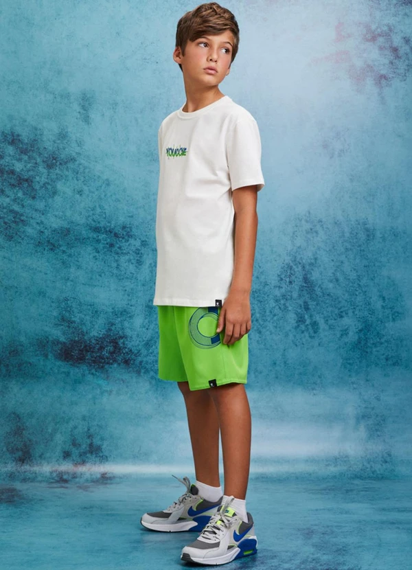 Youccie - Bermuda de Tecido Verde Lima Verde 3