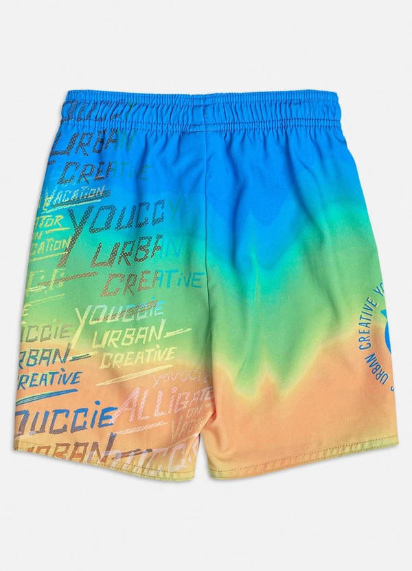 Youccie - Bermuda Degradê de Tactel Multi Colorido 4