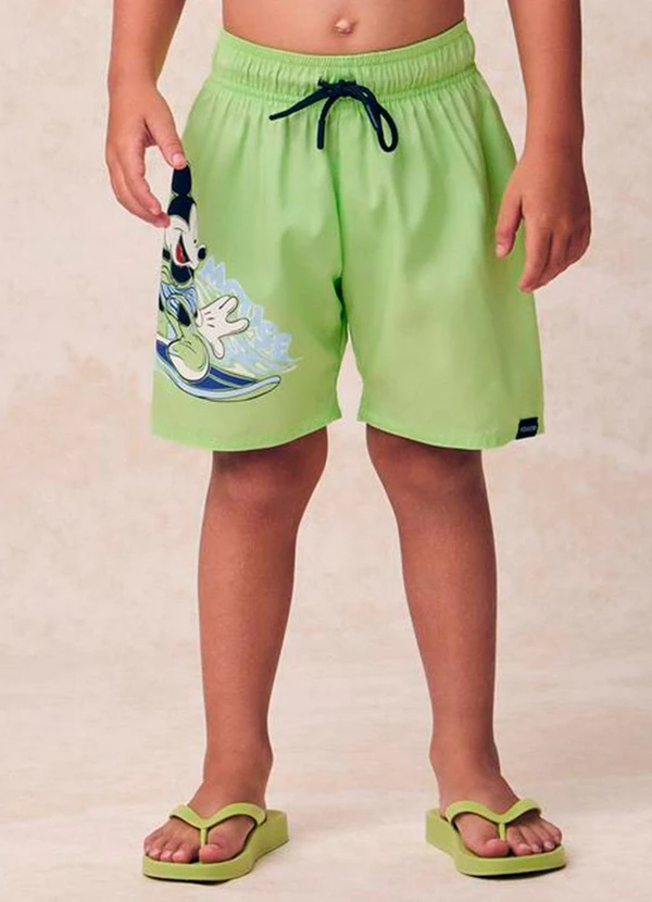 Youccie - Bermuda do Mickey Surfista Verde