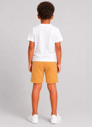 Marlan - Bermuda em Algodão com Bolsos Amarelo - MARLAN