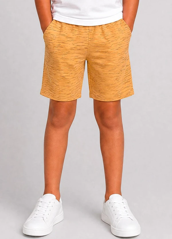 Marlan - Bermuda em Algodão com Bolsos Amarelo