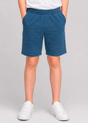 Marlan - Bermuda em Algodão com Bolsos Azul - MARLAN