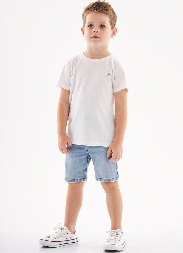 Up Baby - Bermuda em Jeans Infantil Masculina Azul 2