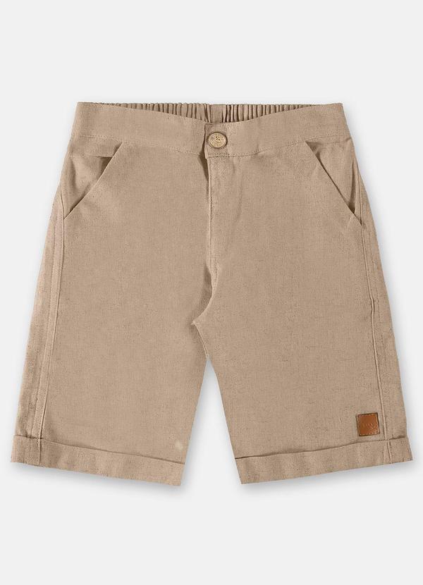 Up Baby - Bermuda em Linho para Menino Bege
