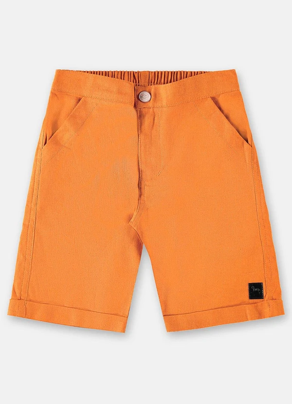 Up Baby - Bermuda em Linho para Menino Laranja