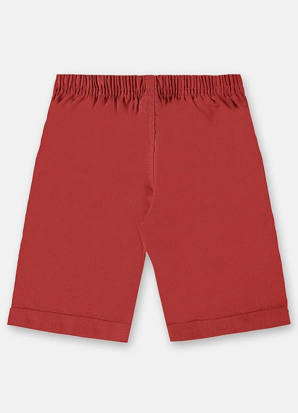 Up Baby - Bermuda em Linho para Menino Vermelho 2