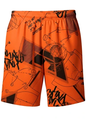 Malwee Kids - Bermuda em Microfibra Estampada Laranja - MALWEE KIDS