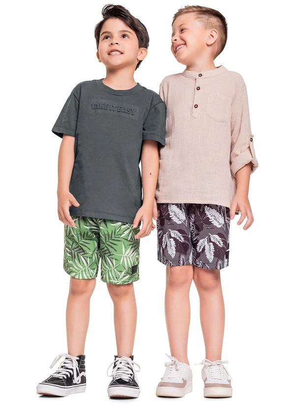 Quimby - Bermuda em Microfibra Menino Preto 3