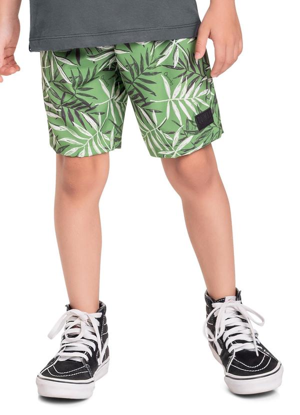 Quimby - Bermuda em Microfibra Menino Verde